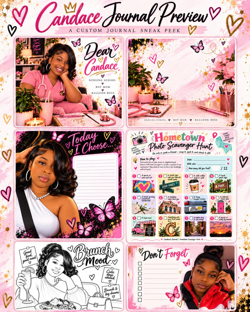 Dear Candace custom journal preview