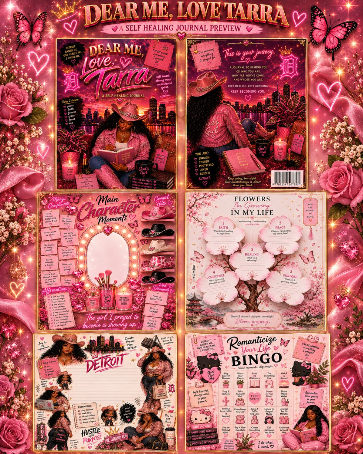 Custom personal journal example - Dear Me Love Tarra