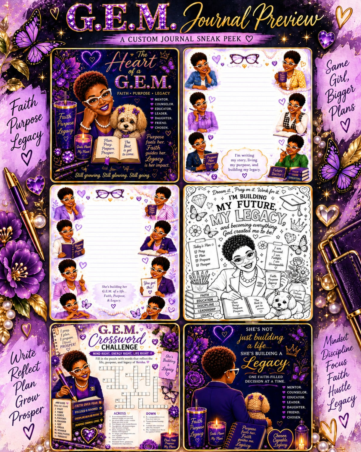 Custom personal journal example - G.E.M.