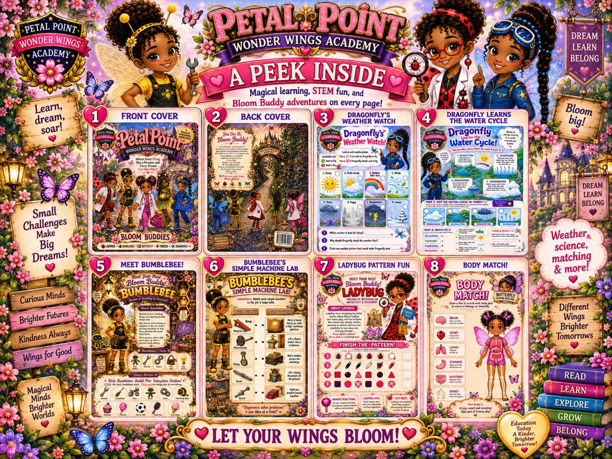 Petal Point Wonder Wings Academy preview pages